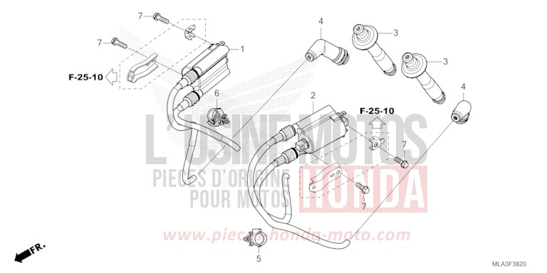 BOBINE D'ALLUMAGE de CMX 1100 "Rebel" PEARL STALLION BROWN (YR347) de 2022